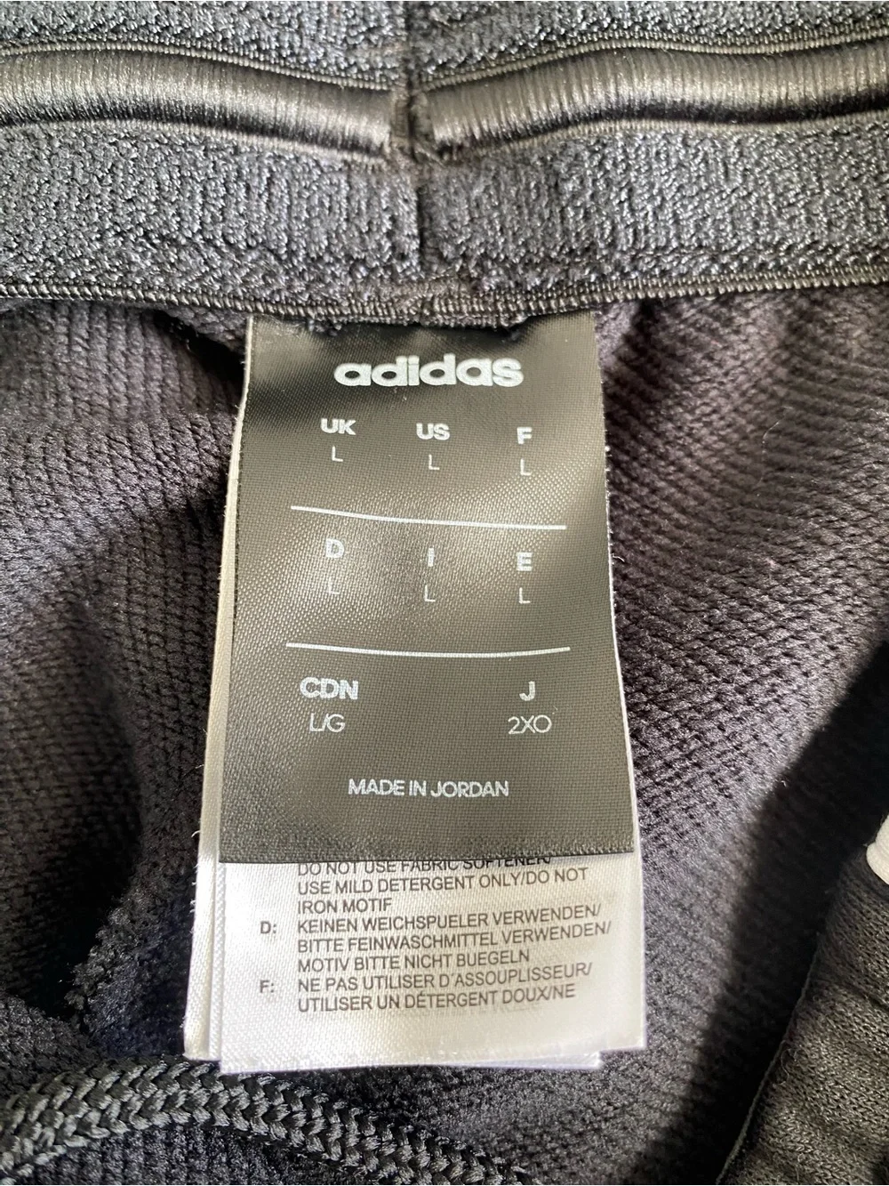 Adidas Black Three Striped Climate Sweatpant Joggers Size L